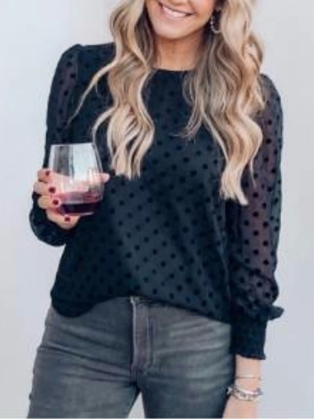 LOFT Small Petite Black‎ Blouse